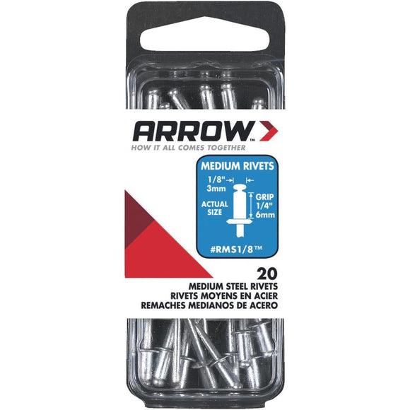 Arrow 1/8 In. x 1/4 In. Steel Rivet (20 Count)