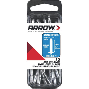 Arrow 1/8 In. x 1/2 In. Steel Rivet (15 Count)