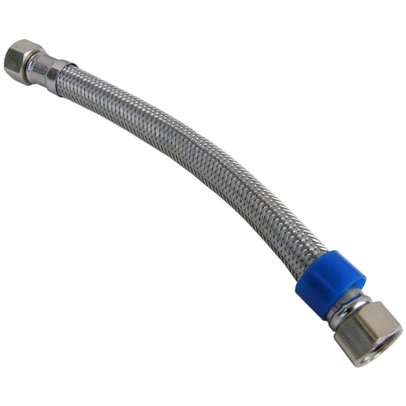Lasco 3/8 In. F Compression Braided Stainless Steel Faucet Connector