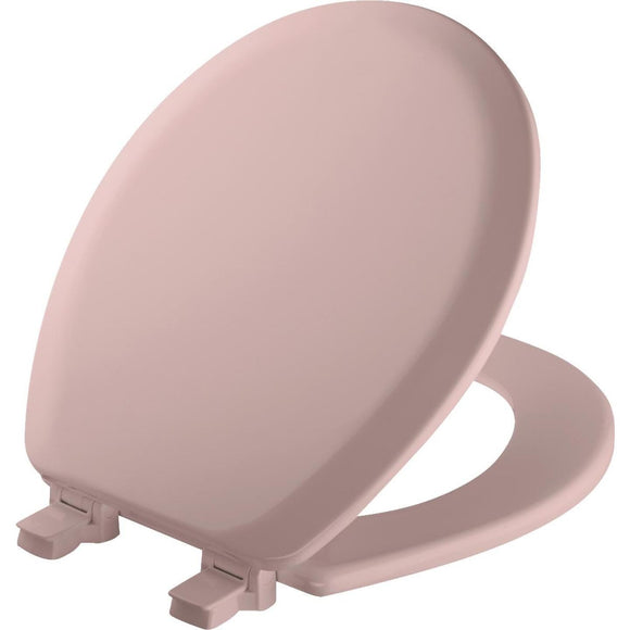 Mayfair Advantage Round Closed Front Pink Wood Toilet Seat