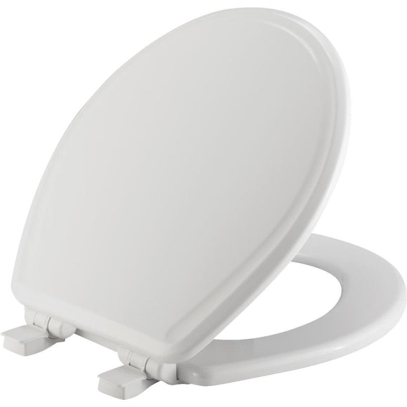 Mayfair Kendall Round Closed Front WhisperClose White Enameled Wood Toilet Seat