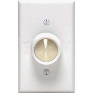 Leviton White Variable-Speed Rotary Fan Control Switch