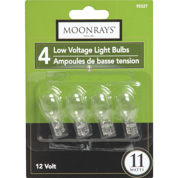 Moonrays 11W Clear T5 Wedge Base Landscape Low Voltage Light Bulb (4-Pack)