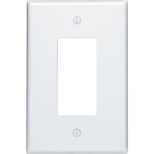 Leviton Decora 1-Gang Plastic Oversized Rocker Decorator Wall Plate, White