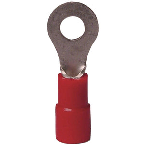 Gardner Bender 22 to 18 AWG #4 to #6 Stud Size Red Vinyl-Insulated Barrel Ring Terminal (10-Pack)