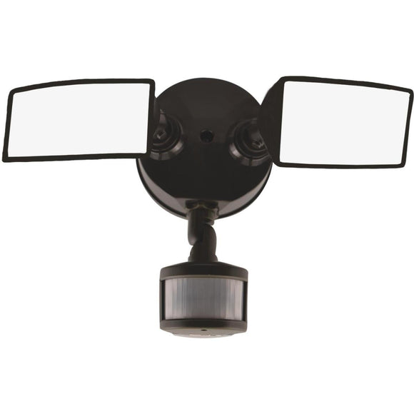 Halo Lumen Selectable Bronze Square Head Motion Activated LED Floodlight Fixture