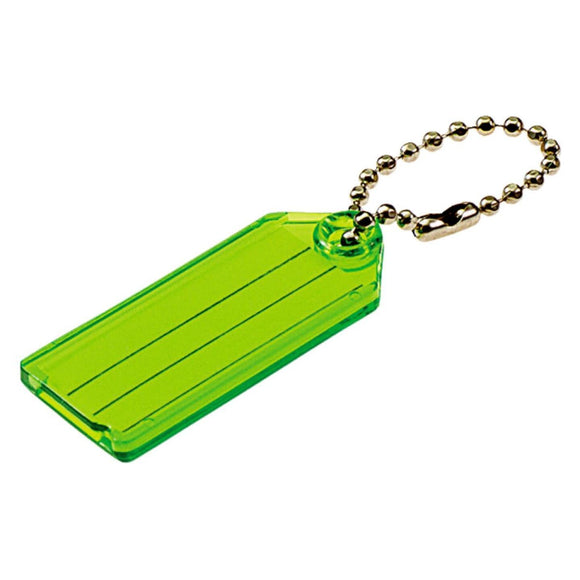 Lucky Line Transparent 2-1/4 In. I.D. Key Tag with Chain (2-Pack)
