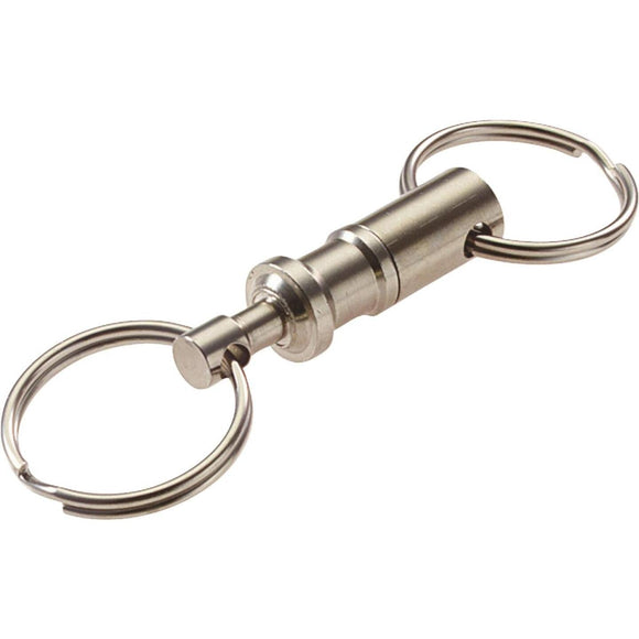 Lucky Line Quick-Releast Pull-Apart Nickel-Plated Brass Key Chain