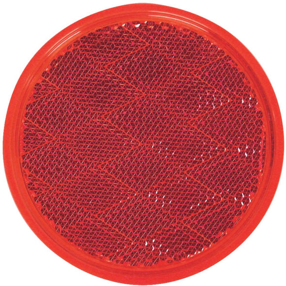 Peterson 3 In. Dia. Round Red Quick-Mount Reflector