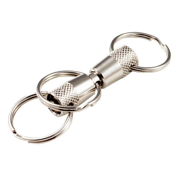 Lucky Line Nickel-Plated Brass 7/8 In. 3-Way Pull-Apart Key Chain