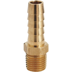 Milton 3/8 In. Barb 1/4 In. MNPT Brass Hose End (2-Pack)