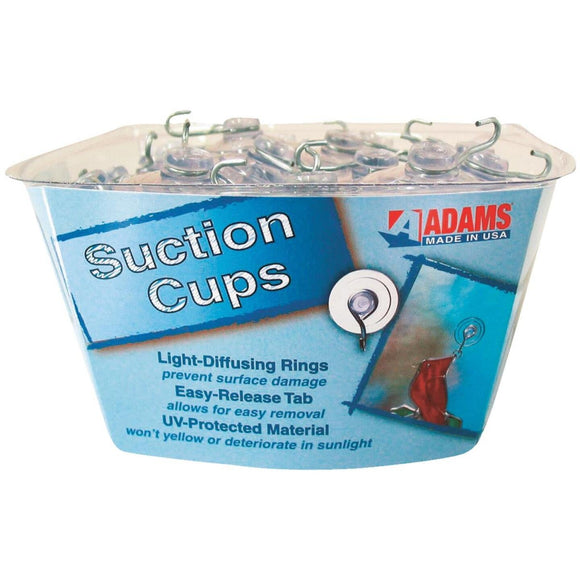 Adams Bulk Counter Display Of 1-3/4 In. 3 Lb. Holding Capacity Suction Cup with Hook