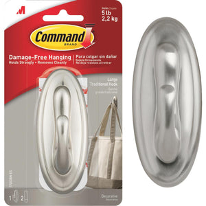 Command 1-5/8 In. x 4-1/8 In. Metallic Utility Adhesive Hook