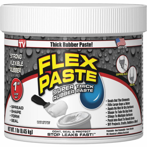 Flex Paste 1 Lb. Rubber Sealant, White