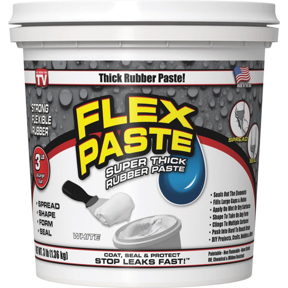 Flex Paste 3 Lb. Rubber Sealant, White