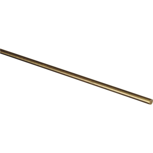 Hillman Steelworks Brass 1/8 In. X 3 Ft. Solid Rod