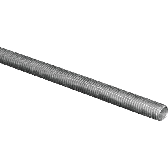 HILLMAN Steelworks 1/4 In. x 3 Ft. Steel Threaded Rod