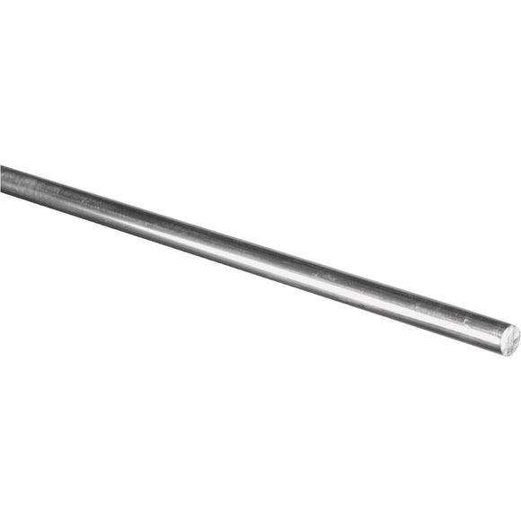 Hillman Steelworks Aluminum 1/4 In. X 3 Ft. Solid Rod