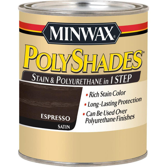 Minwax Polyshades 1 Qt. Satin Stain & Finish Polyurethane In 1-Step, Espresso