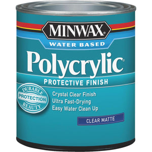 Minwax Polycrylic 1 Qt. Matte Water Based Protective Finish