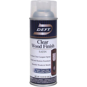 Deft 12.25 Oz. Satin Clear Wood Finish Interior Spray Lacquer