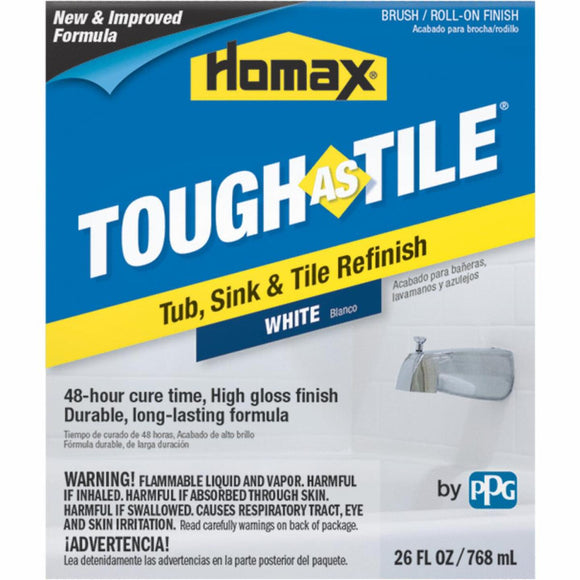 Homax Tough As Tile 26 Oz. White Tub, Sink, and Tile Finish
