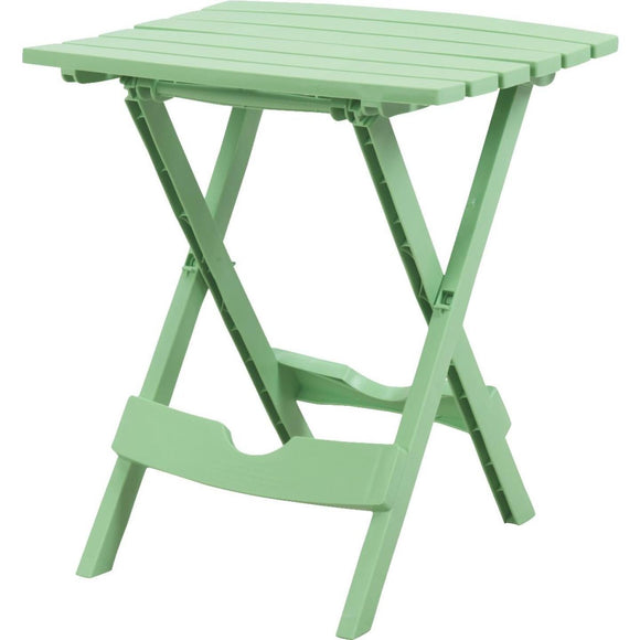 Adams Quik-Fold Green 15 In. x 17.5 In. Rectangle Resin Folding Side Table