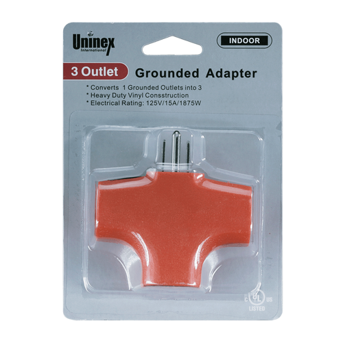 Uninex PS37U, 3 Outlet Grounded Adapter