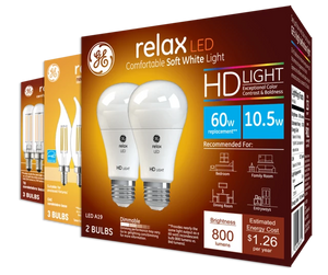 GE Lighting GE Relax LED Light Bulbs Soft White 60 Watt Equivalent A15 Ceiling Fan Bulbs