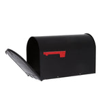 Gibraltar Black Stanley Galvanized Steel Post Mount Mailbox