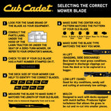 Cub Cadet High Lift Blade Set for Cutting Decks