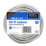Marmon Home Improvement 50 ft. 14/3 White Solid CerroMax SLiPWire Copper NM-B Wire