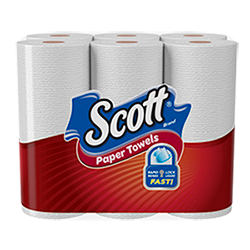 Scott Paper Towels, Choose-A-Sheet Regular Rolls - 68.0 ea x 6 pack