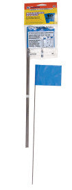 C.H Hanson Stake Flags-15" Staff, 2-1/2"x3-1/2" Flag, Blue 10Pcs.